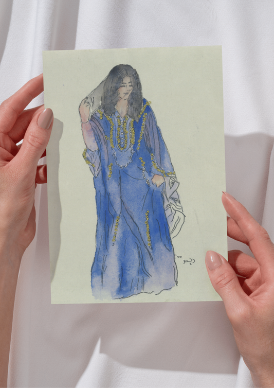 The Dancing Woman in Blue - Fine Art Print