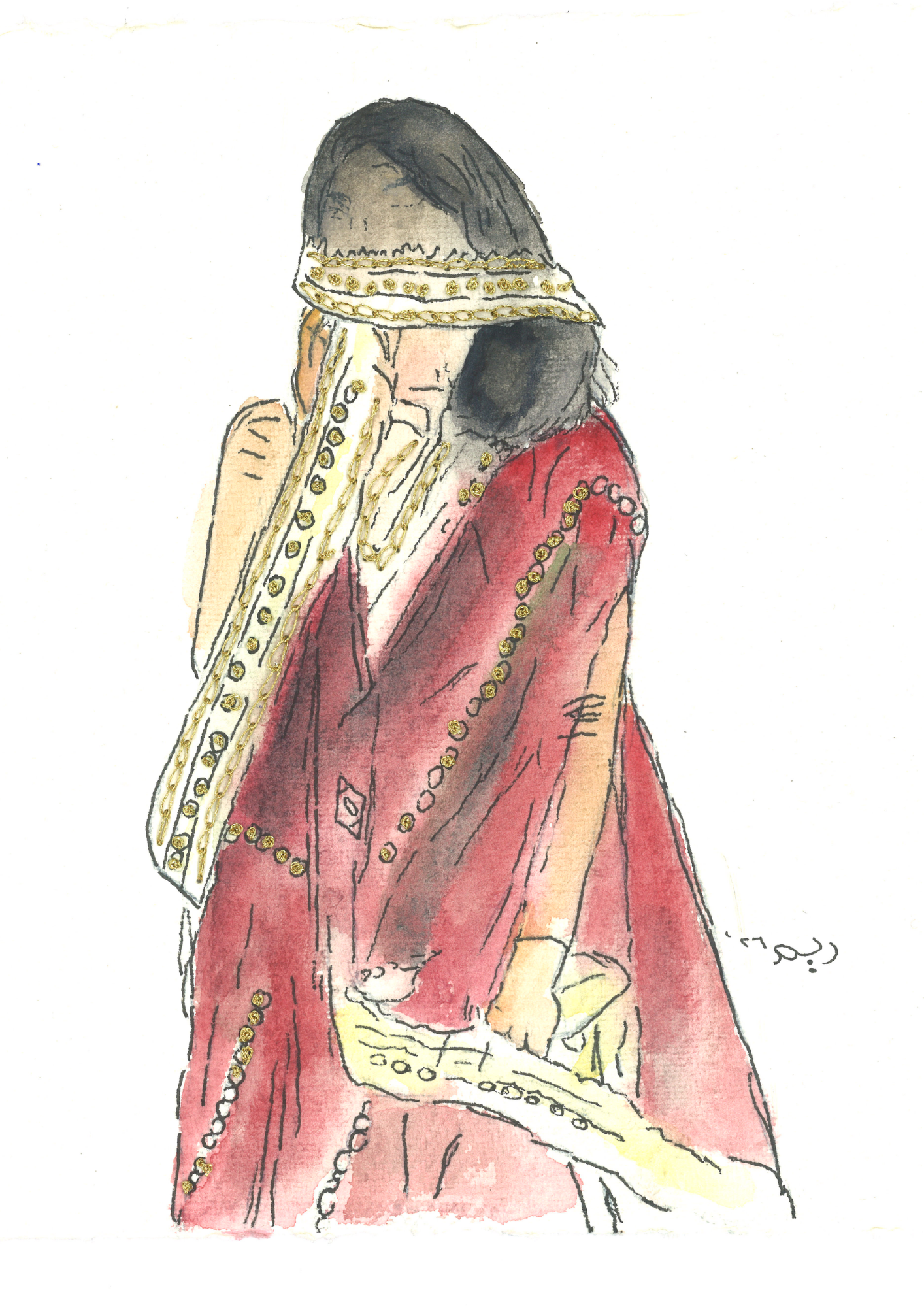 Samry Woman in Red - Fine Art Print