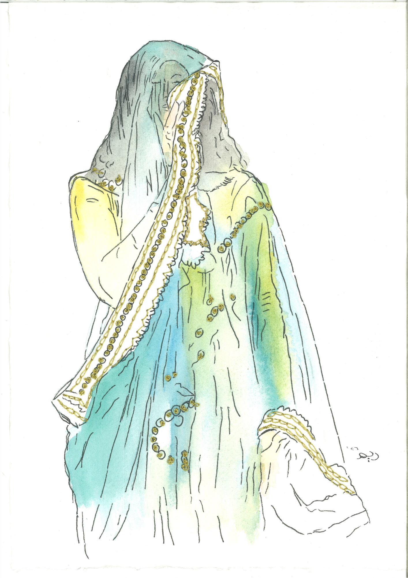 Samry Woman in Blue - Fine Art Print
