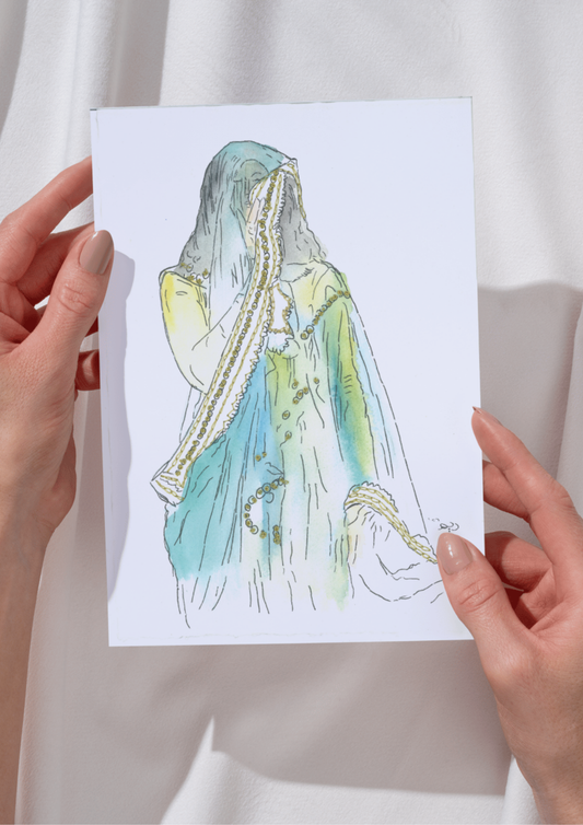 Samry Woman in Blue - Fine Art Print