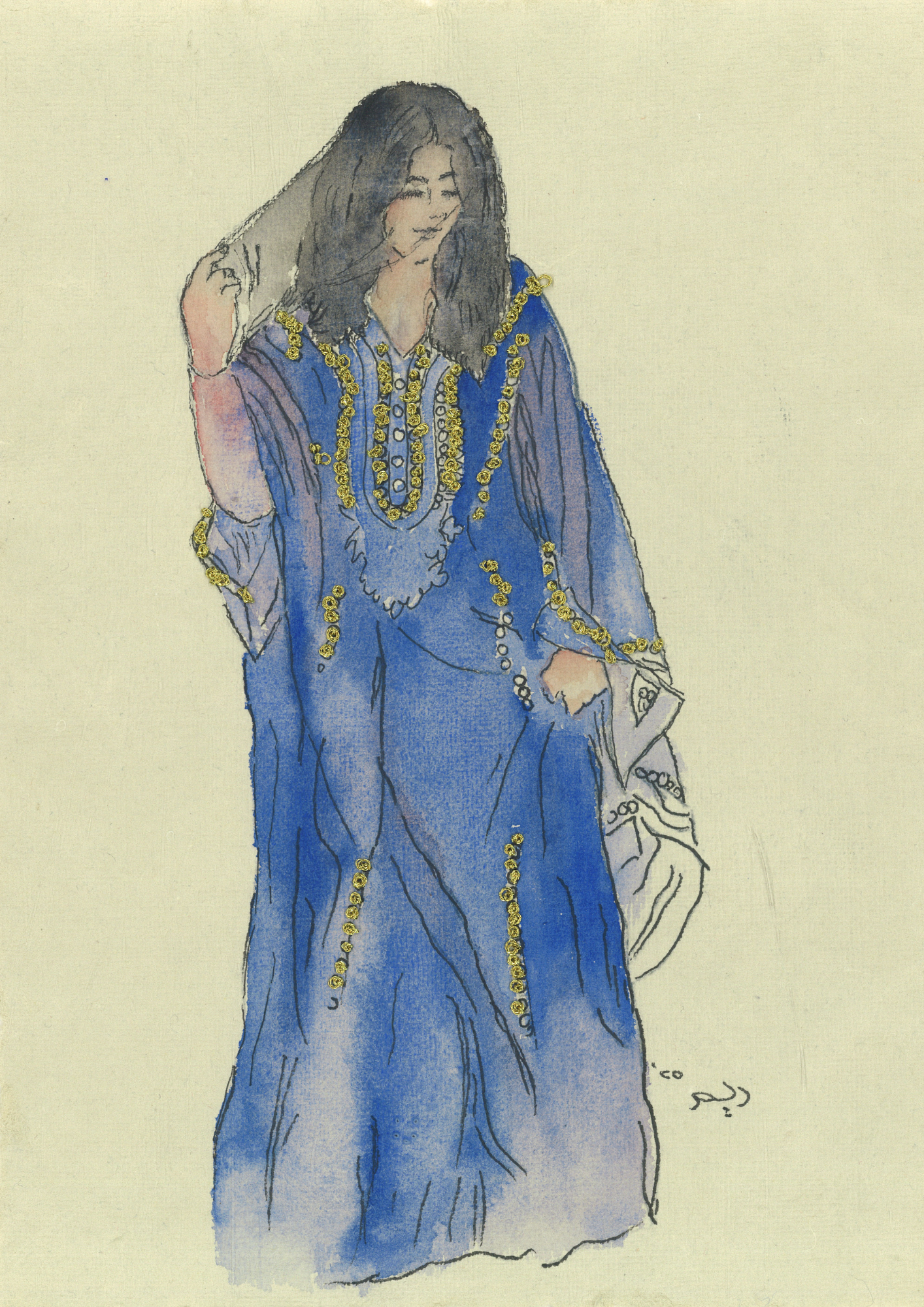 The Dancing Woman in Blue - Fine Art Print