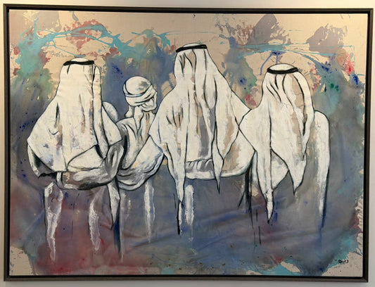 Men in Qitra - Original Painting