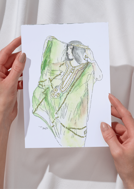 Samry Woman in Green - Fine Art Print