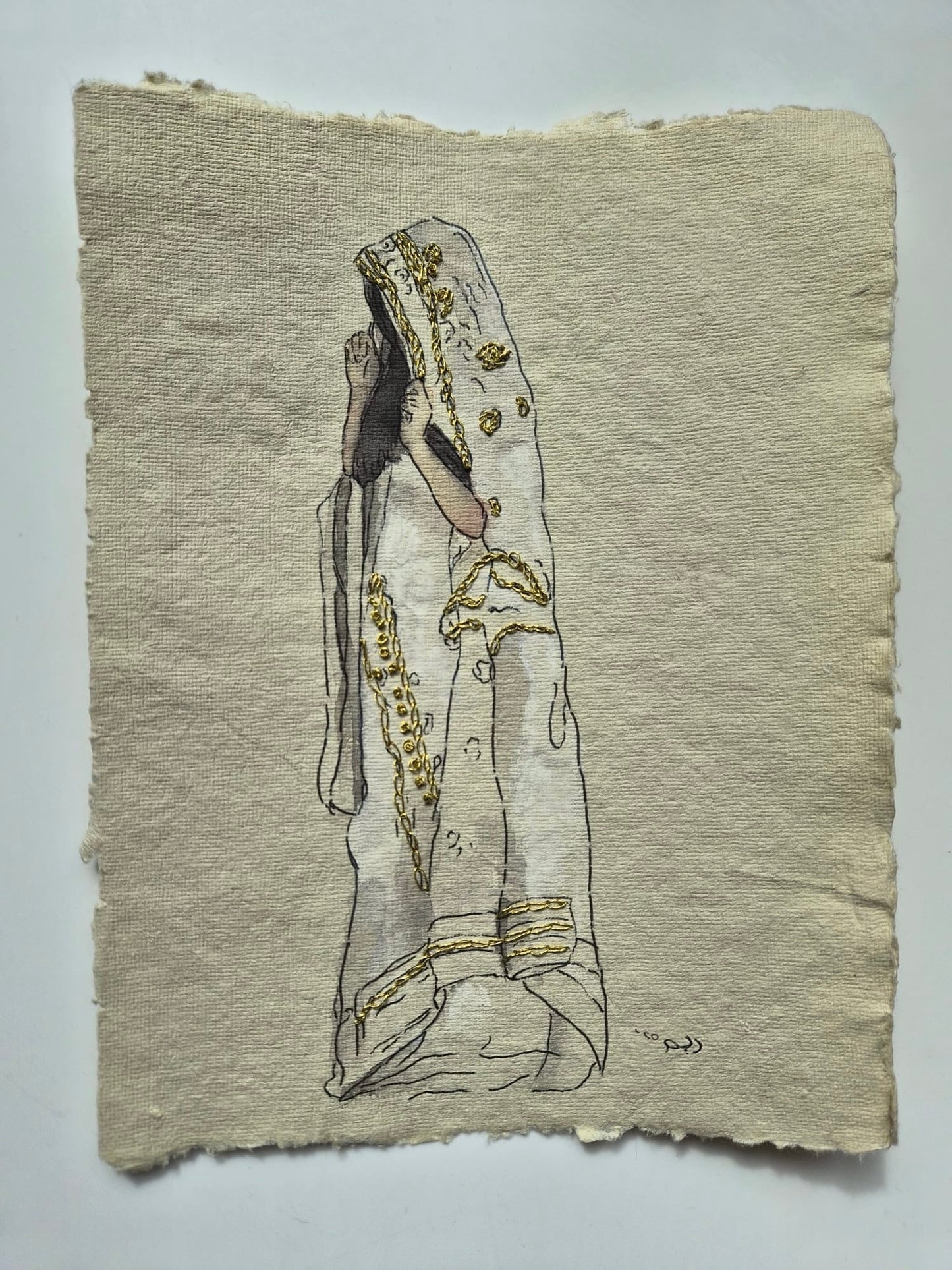 White thoub - Original Painting